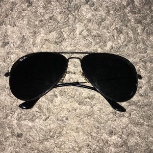 Authentic Black Ray-Ban Aviator Sunglasses